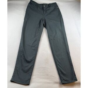 J Jill Gray/Green Denim Boyfriend Straight Leg Ankle Pants Size 16T 16 Tall